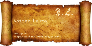 Notter Laura névjegykártya
